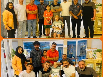 دیدار سرمربی مس رفسنجان با دانش‌آموز رفسنجانی